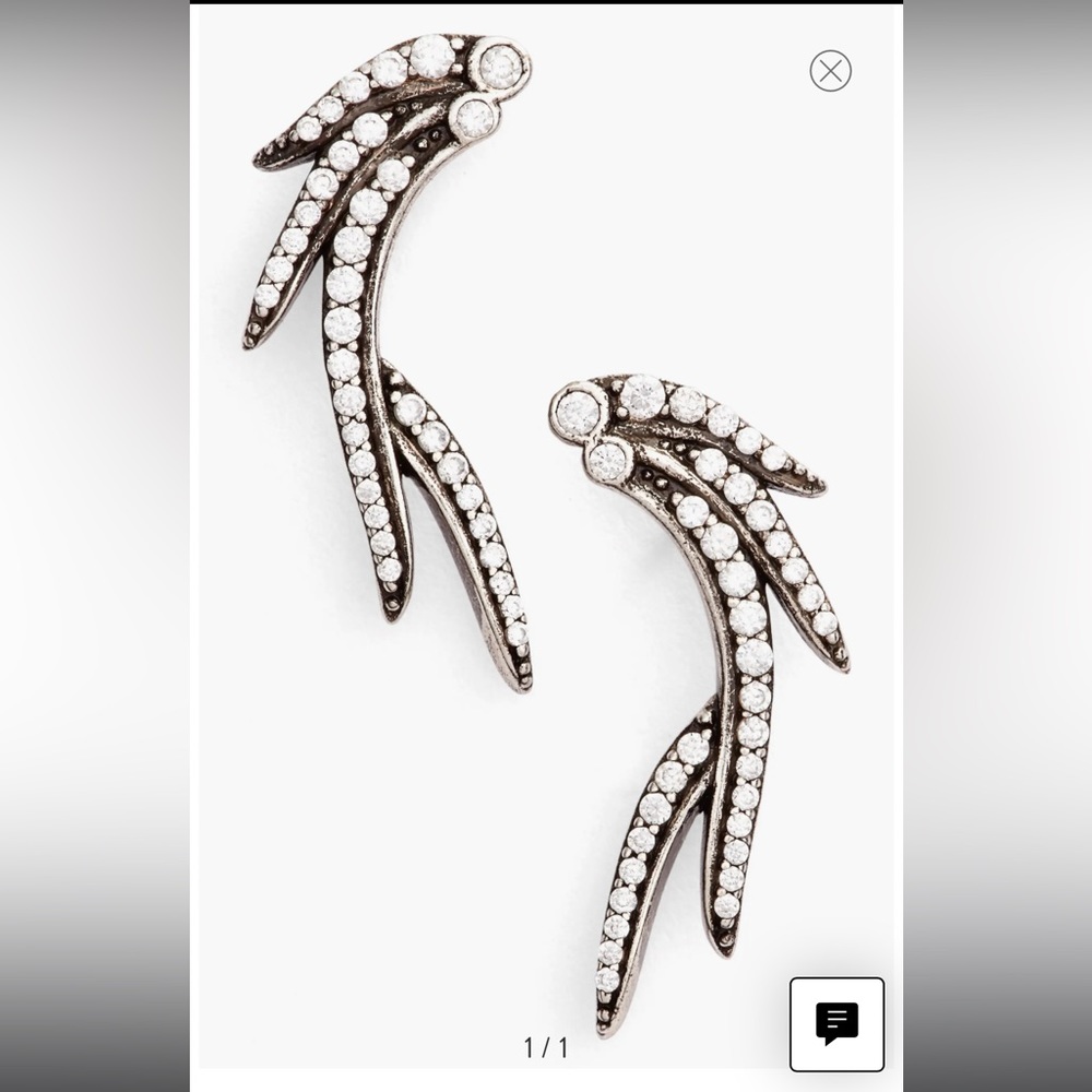 Kendra Scott Daphne Ear Climbers in antique silver